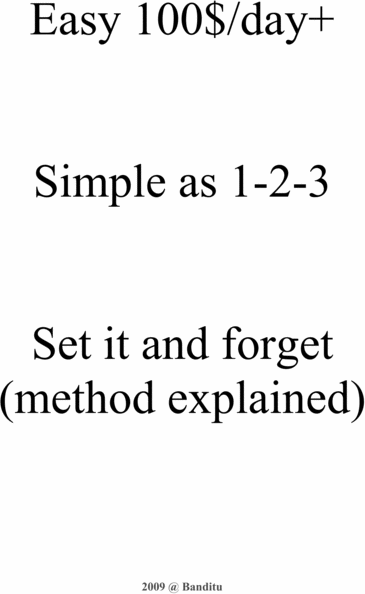 Product picture Make money online! $100/Day.Simple as 1-2-3